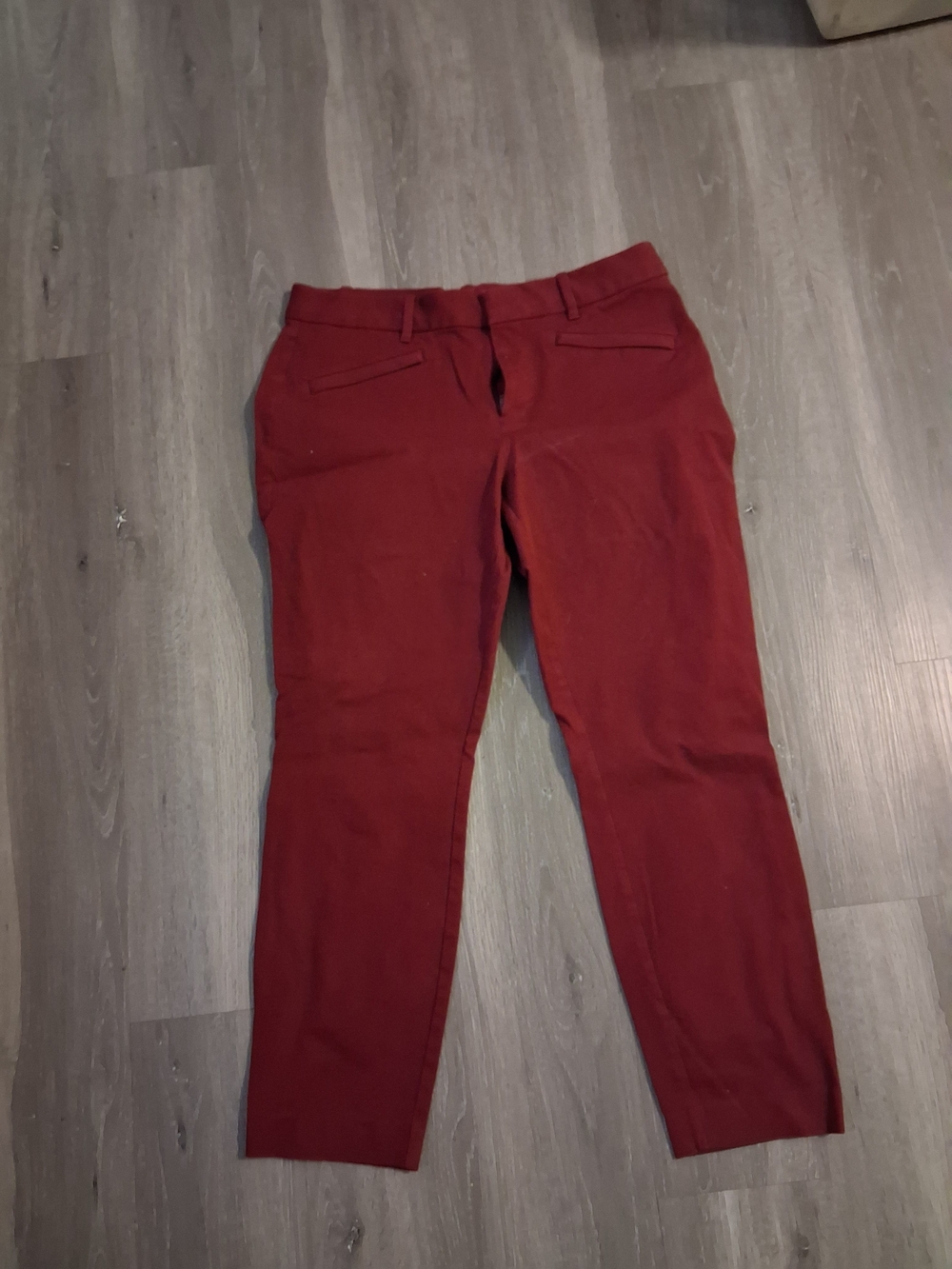 GAP Burgundy Slim-Fit Pants